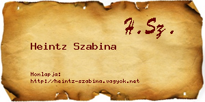 Heintz Szabina névjegykártya