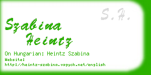 szabina heintz business card